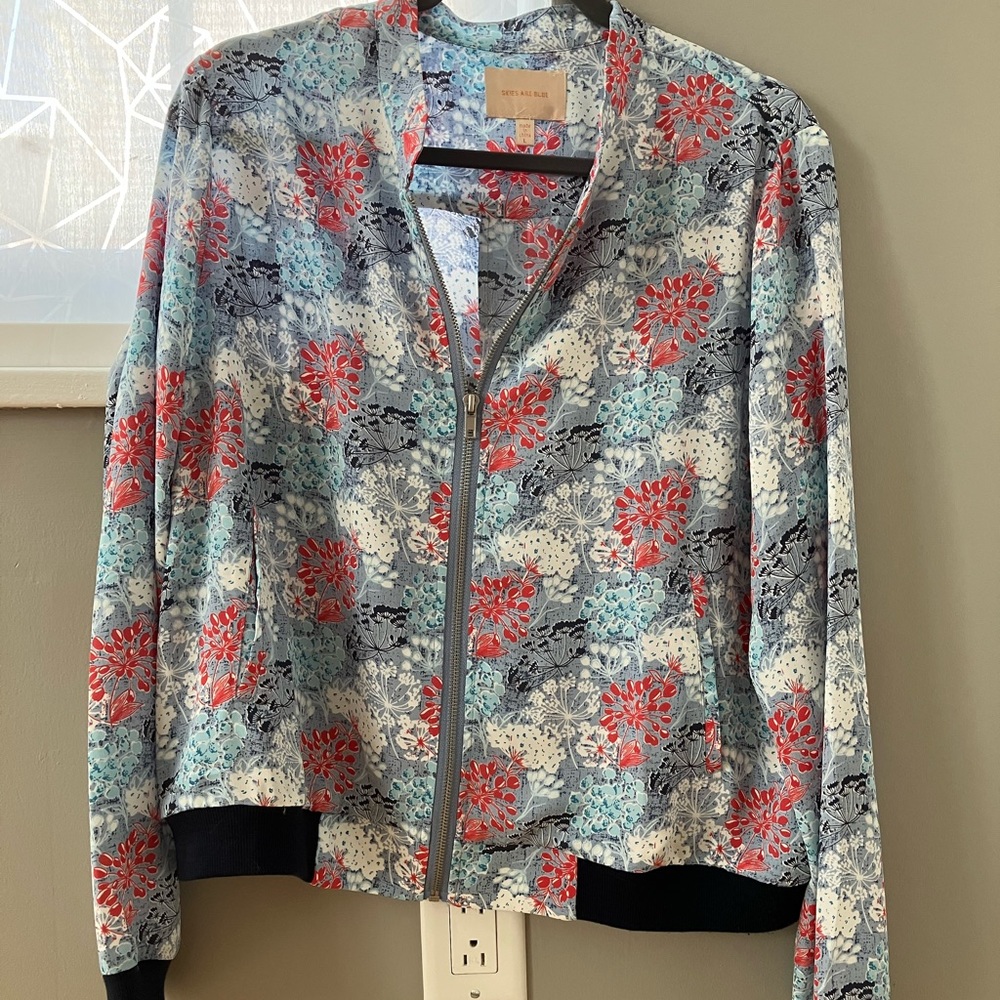 Skies are Blue floral bomber jacket